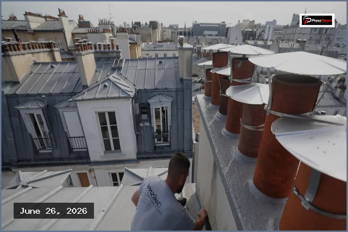 Paris Zinc Rooftops Become Hot Enough to Cook a Crepe